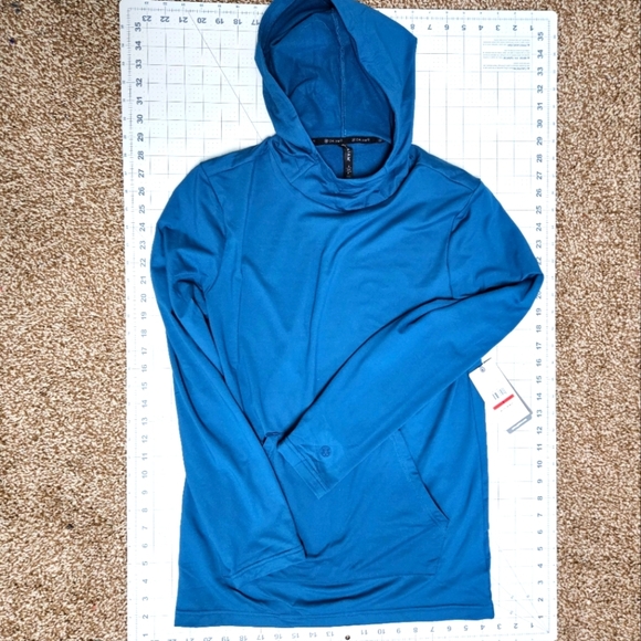 NWT GAIAM Bliss Balance Pullover Hoodie Submerged Teal Turquiose SlimFit Small - Picture 10 of 10